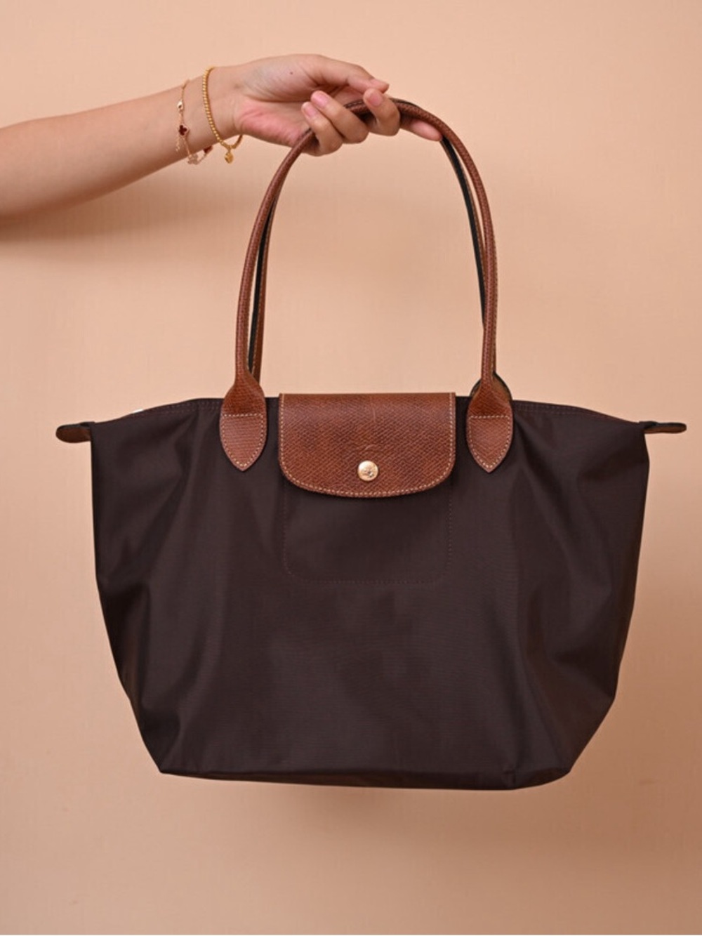 Longchamp Le Pliage Brown Large Nylon Tote Bag
